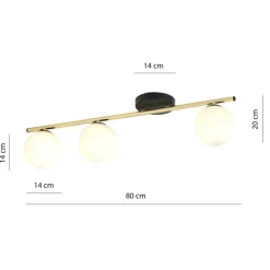Sklep Kaja Stylowa lampa sufitowa z trzema białymi kulami 1252/3 z serii MONZA Flash Sale