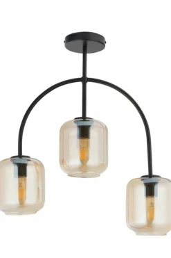 Sklep Kaja Stylowa lampa sufitowa z bursztynowymi kloszami SIG 32244 - SHINE Discount