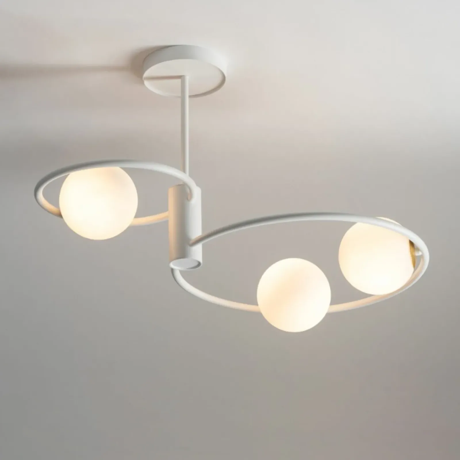 Sklep Kaja Stylowa lampa sufitowa z mlecznymi kulami SIG 33466 z serii AQUA biały Online