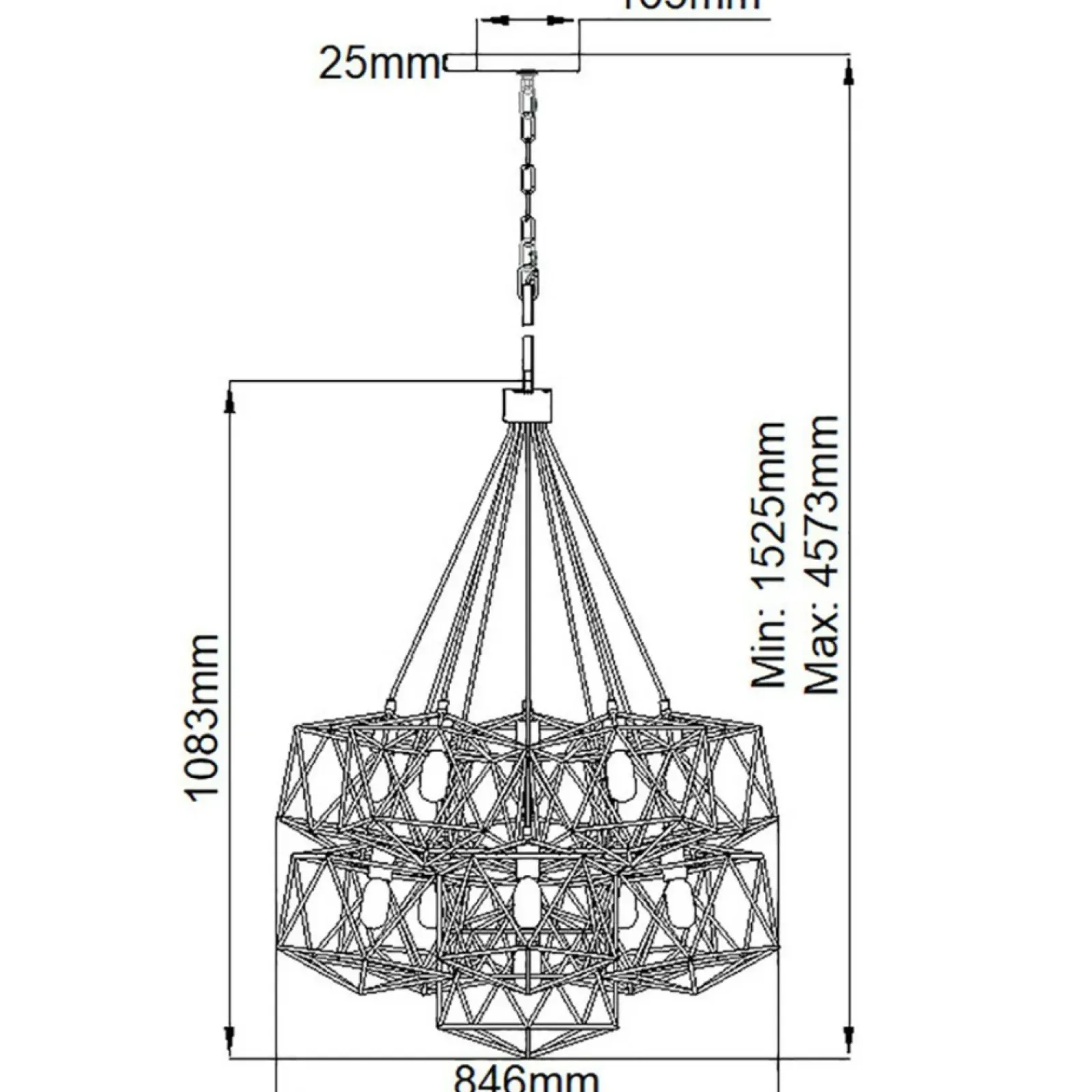 Sklep Kaja Stylowa lampa wisząca dająca dużo światła HK-ASTRID-11P z serii ASTRID* Randole Tradycyjne