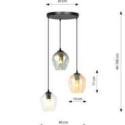 Sklep Kaja Stylowa lampa wisząca do kuchni 682/3PREM ISTAR PREMIUM | Kaja Hot