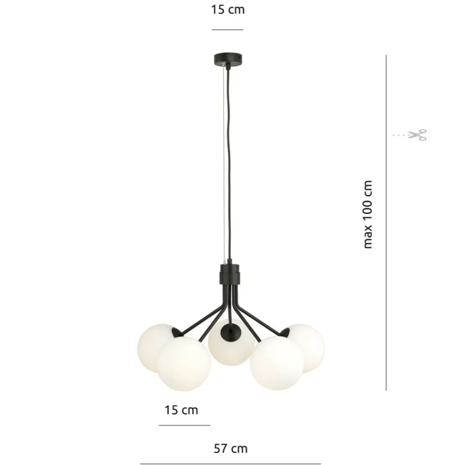 Sklep Kaja Stylowa lampa wisząca do nowoczesnego salonu 1138/5 NOVA | Kaja Best Sale