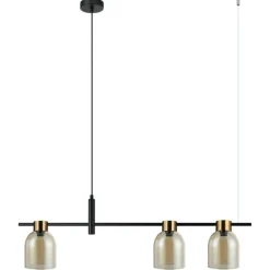 Sklep Kaja Stylowa lampa wisząca do salonu PND-66892-3-BK-AMB z serii SERVIO Best Sale
