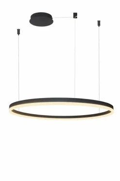Sklep Kaja Stylowa lampa wisząca LED do salonu ⌀100cm AZ4963 HALO | Kaja czarnypiaskowany Best Sale