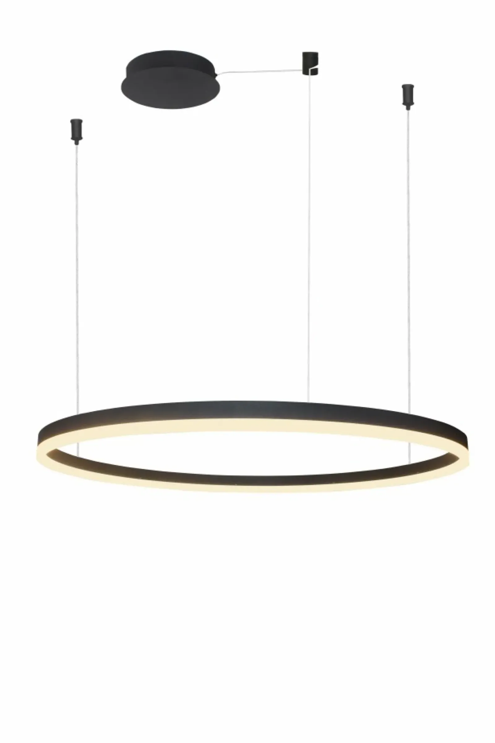 Sklep Kaja Stylowa lampa wisząca LED do salonu ⌀100cm AZ4963 HALO | Kaja czarnypiaskowany Best Sale