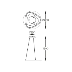 Sklep Kaja Stylowa lampa wisząca LED do salonu MD3888-1L-3BCT GETAFE | Kaja Best