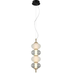 Sklep Kaja Stylowa lampa wisząca LED do sypialni PND-84938-4V-BK TESTA | Kaja Store