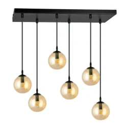 Sklep Kaja Stylowa lampa wisząca na listwie w kolorze miodu 713/6 | Kaja Fashion
