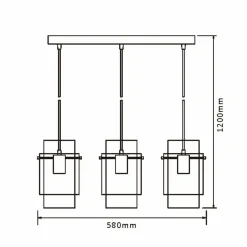 Sklep Kaja Stylowa lampa wisząca na listwie, nad stół LP-707/3L z serii SAVONA Store