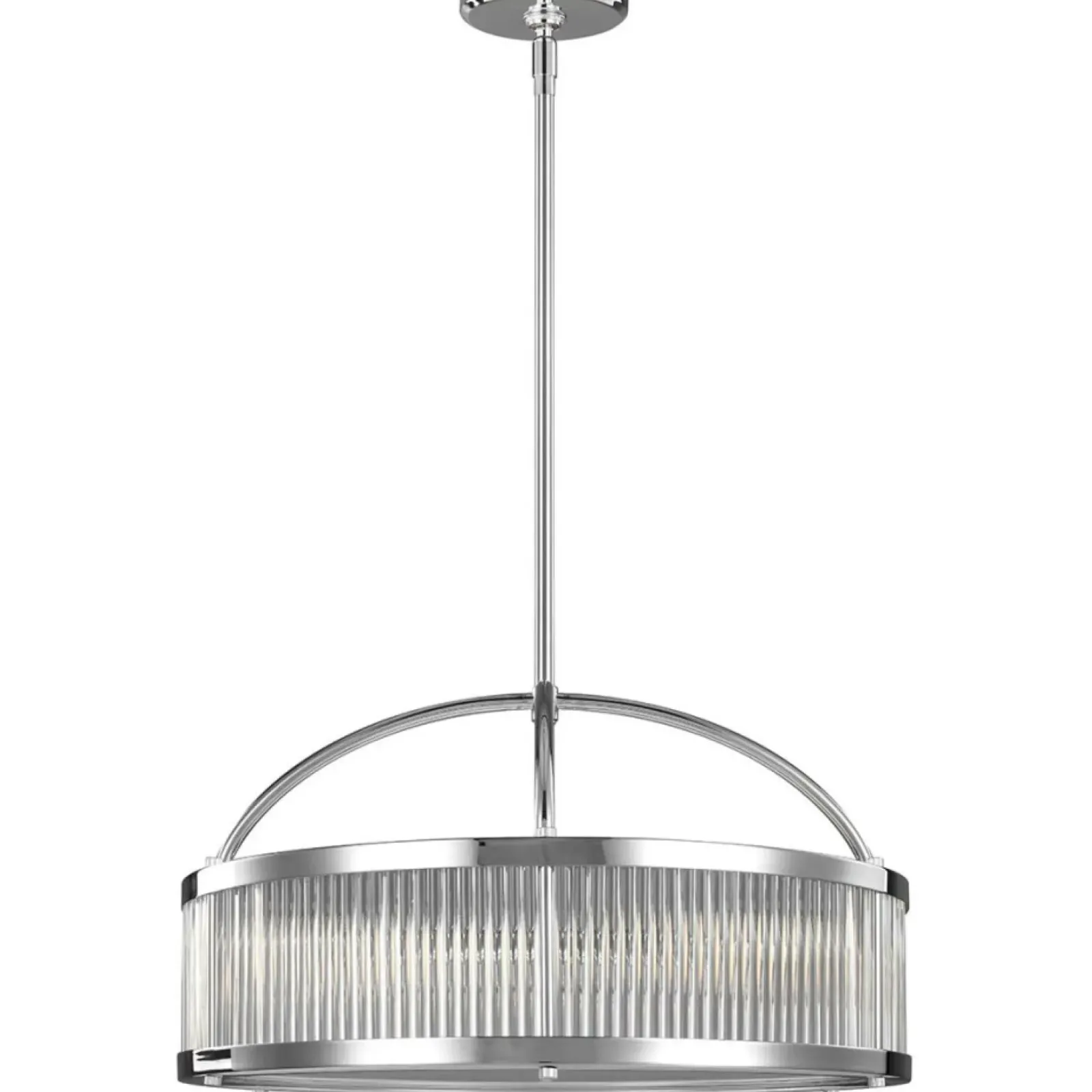 Sklep Kaja Stylowa lampa wisząca, ryflowana FE-PAULSON-6P z serii PAULSON chrom Sale