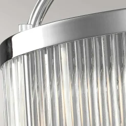 Sklep Kaja Stylowa lampa wisząca, ryflowana FE-PAULSON-6P z serii PAULSON chrom Sale