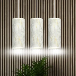 Sklep Kaja Stylowa lampa wisząca, wzór marmuru 1057/3 KARLI | Kaja Oświetlenie biały Cheap