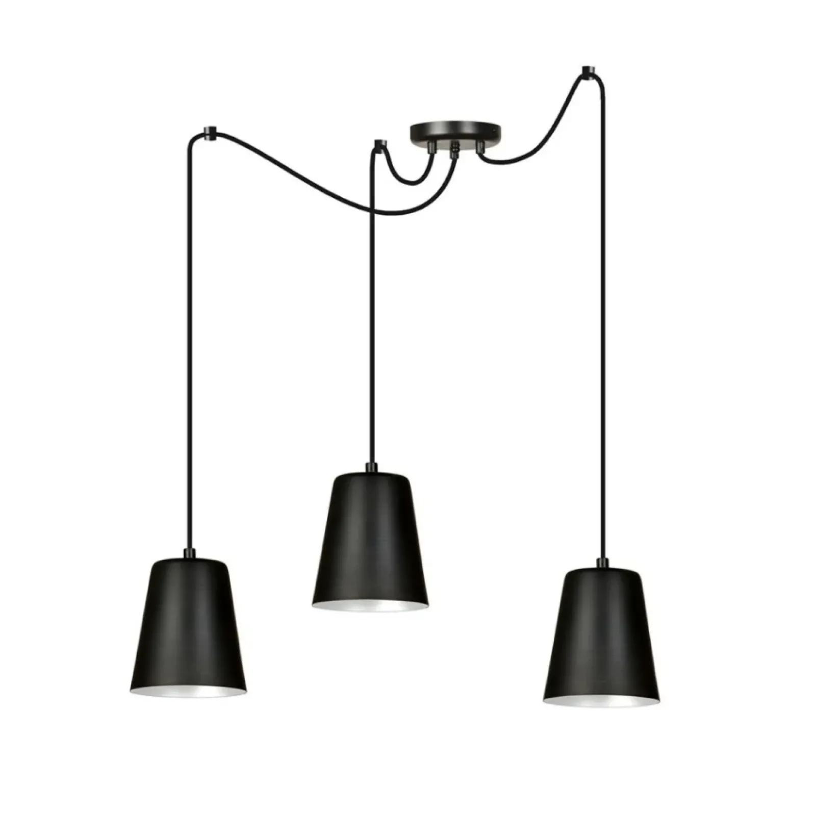 Sklep Kaja Stylowa lampa wisząca z 3 mi kloszami 454/3 | Kaja Oświetlenie czarny Store
