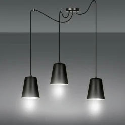 Sklep Kaja Stylowa lampa wisząca z 3 mi kloszami 454/3 | Kaja Oświetlenie czarny Store