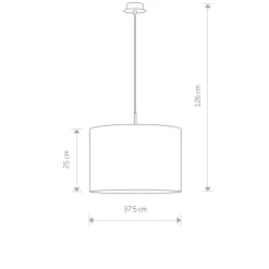 Sklep Kaja Stylowa lampa wisząca z abażurem ecru 3458 ALICE | Kaja Oświetlenie écru Outlet