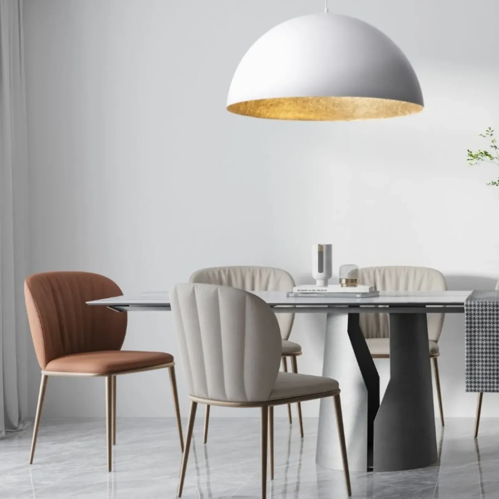 Sklep Kaja Stylowa lampa wisząca z dużym kloszem SIG 30133 z serii SFERA 70 B/ZŁ Fashion