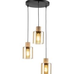 Sklep Kaja Stylowa lampa wisząca z elementami drewna TK 5749 z serii ORSON | Kaja Hot