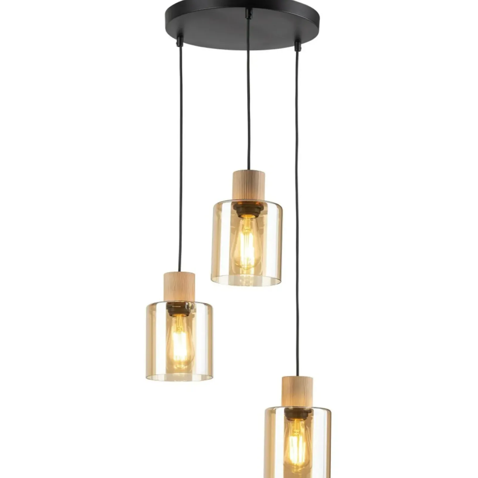 Sklep Kaja Stylowa lampa wisząca z elementami drewna TK 5749 z serii ORSON | Kaja Hot