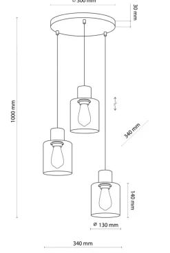 Sklep Kaja Stylowa lampa wisząca z elementami drewna TK 5749 z serii ORSON | Kaja Hot