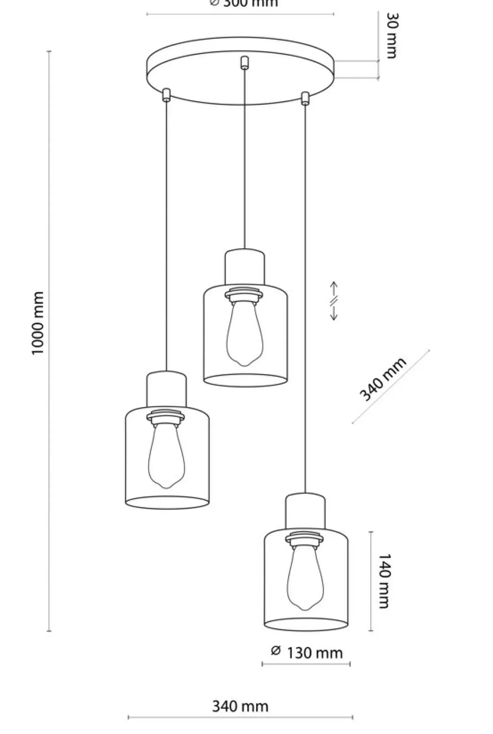 Sklep Kaja Stylowa lampa wisząca z elementami drewna TK 5749 z serii ORSON | Kaja Hot