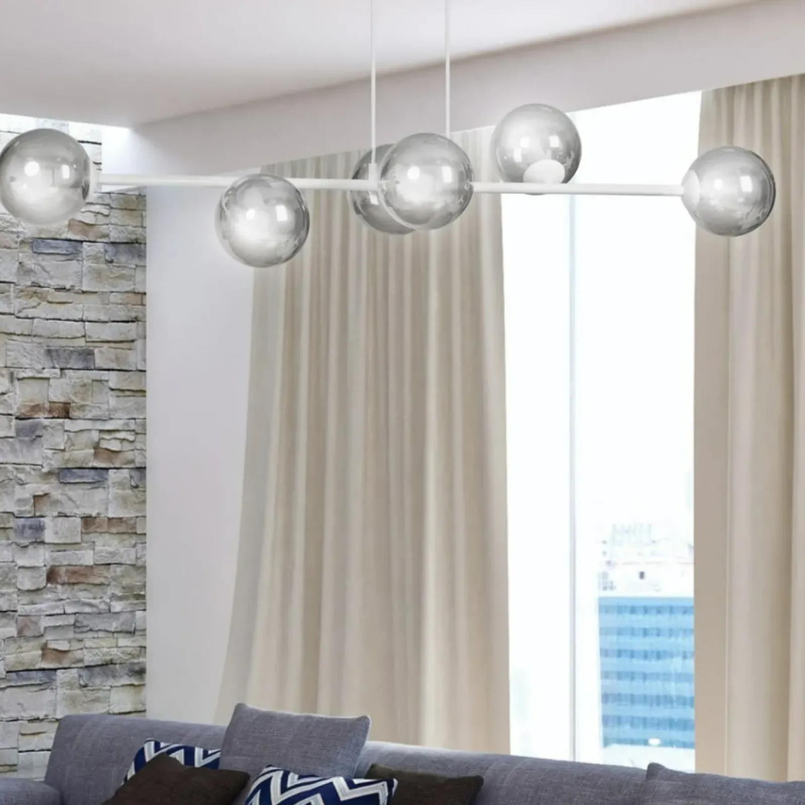 Sklep Kaja Stylowa lampa wisząca z kloszami do salonu 878/6 | Kaja Oświetlenie Flash Sale