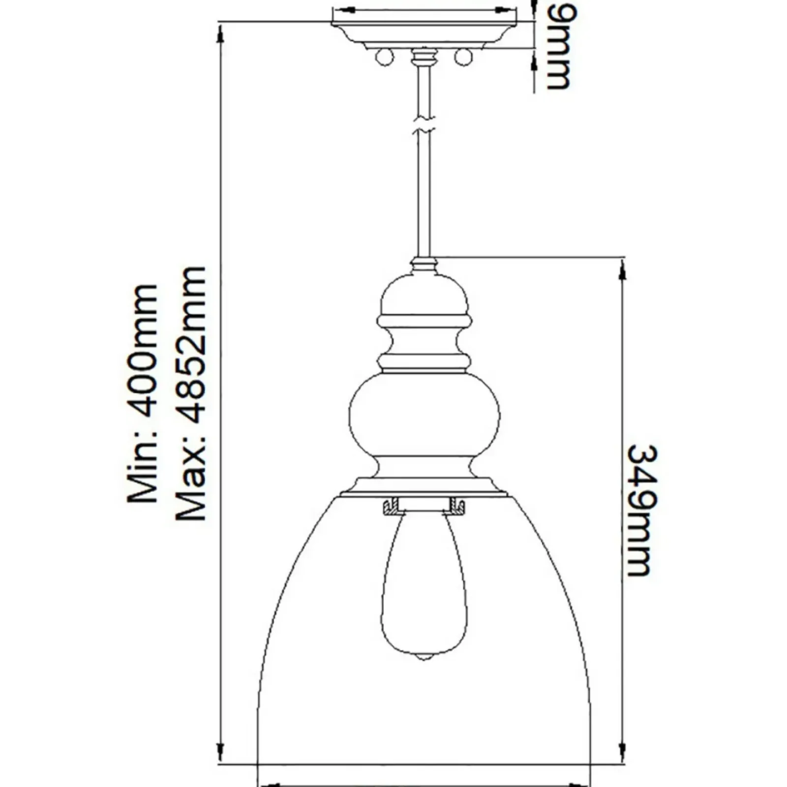 Sklep Kaja Stylowa lampa wisząca z kloszem DL-MATRIMONIO-1P z serii MATRIMONIO* Randole Tradycyjne