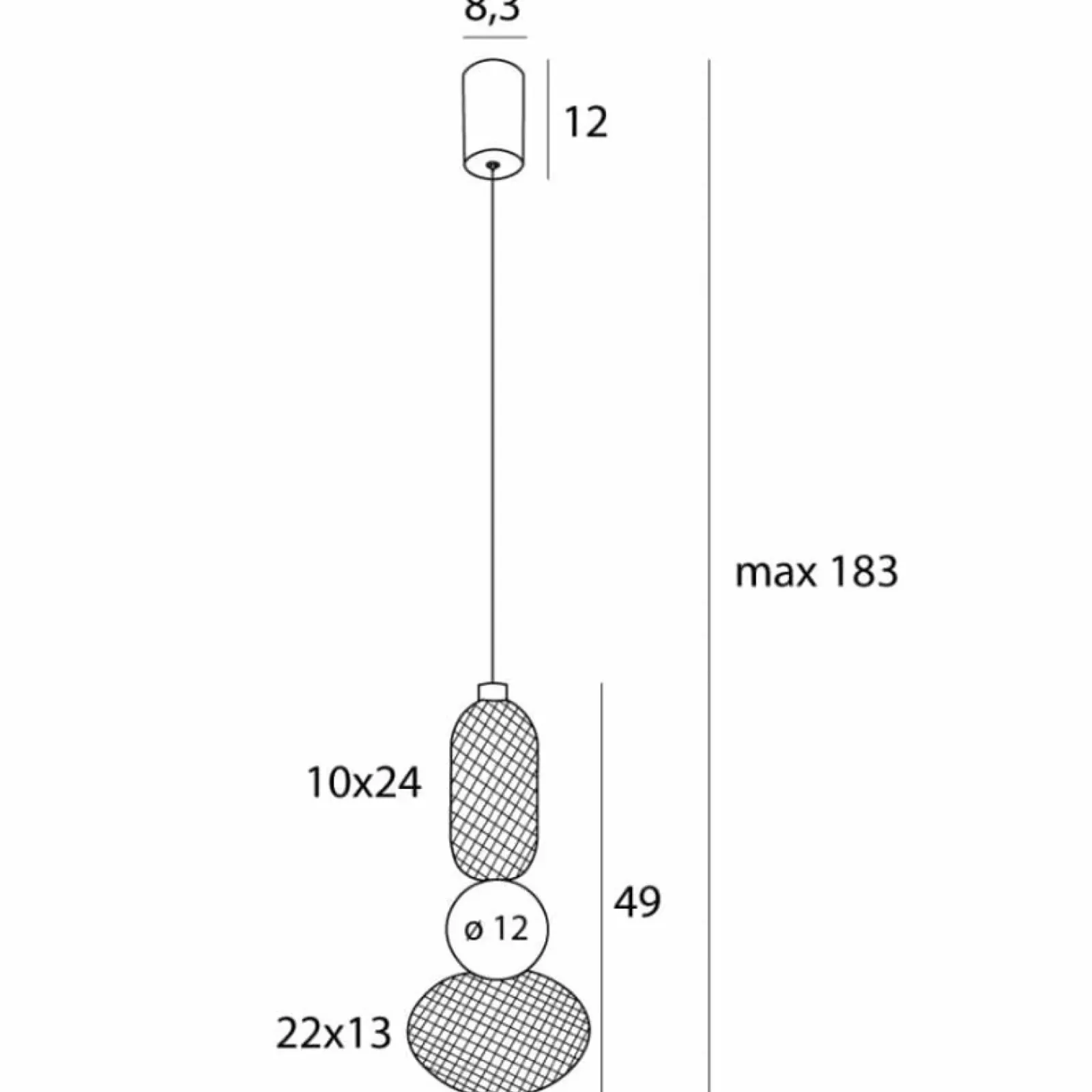 Sklep Kaja Stylowa lampa wisząca z ozdobnymi kloszami MX P0591 BORA | Kaja Cheap