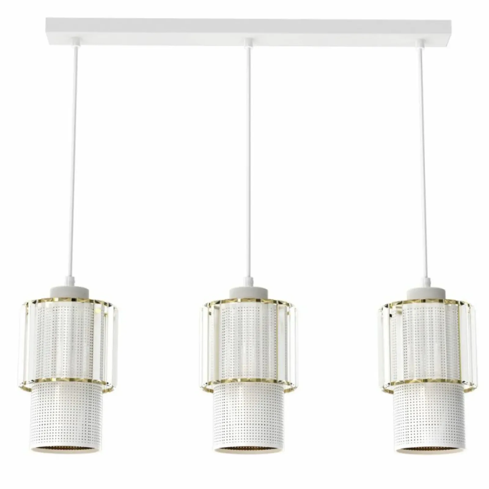Sklep Kaja Stylowa lampa wisząca z podwójnymi abażurami MLP8365 BLANCO | Kaja Hot