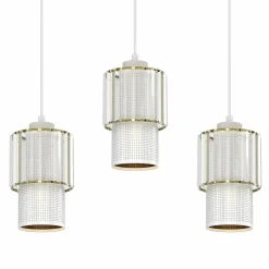 Sklep Kaja Stylowa lampa wisząca z podwójnymi abażurami MLP8365 BLANCO | Kaja Hot