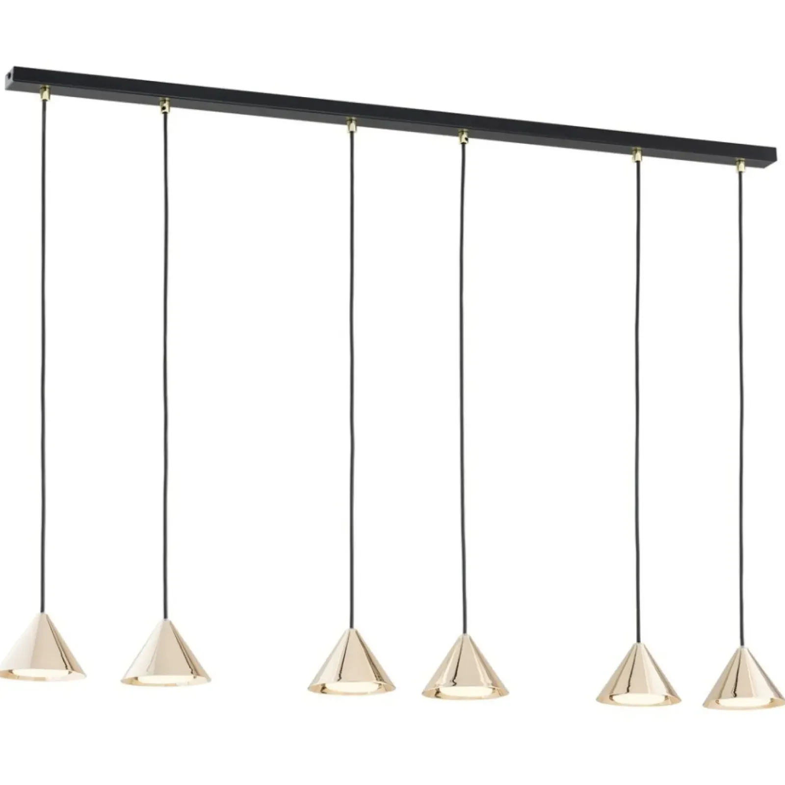 Sklep Kaja Stylowa lampa wisząca ze złotymi stożkami 1329/6 ELIT | Kaja Best Sale