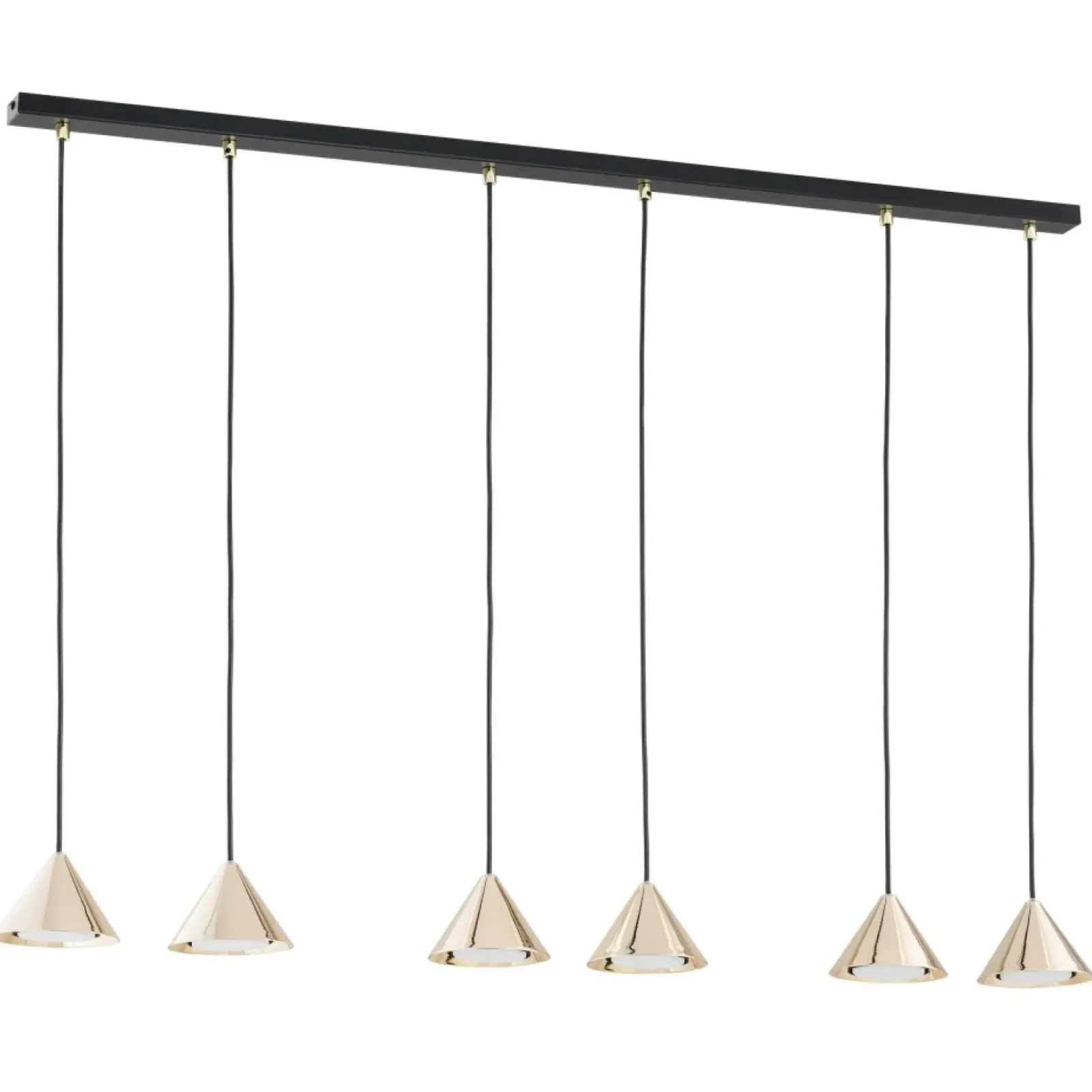 Sklep Kaja Stylowa lampa wisząca ze złotymi stożkami 1329/6 ELIT | Kaja Best Sale