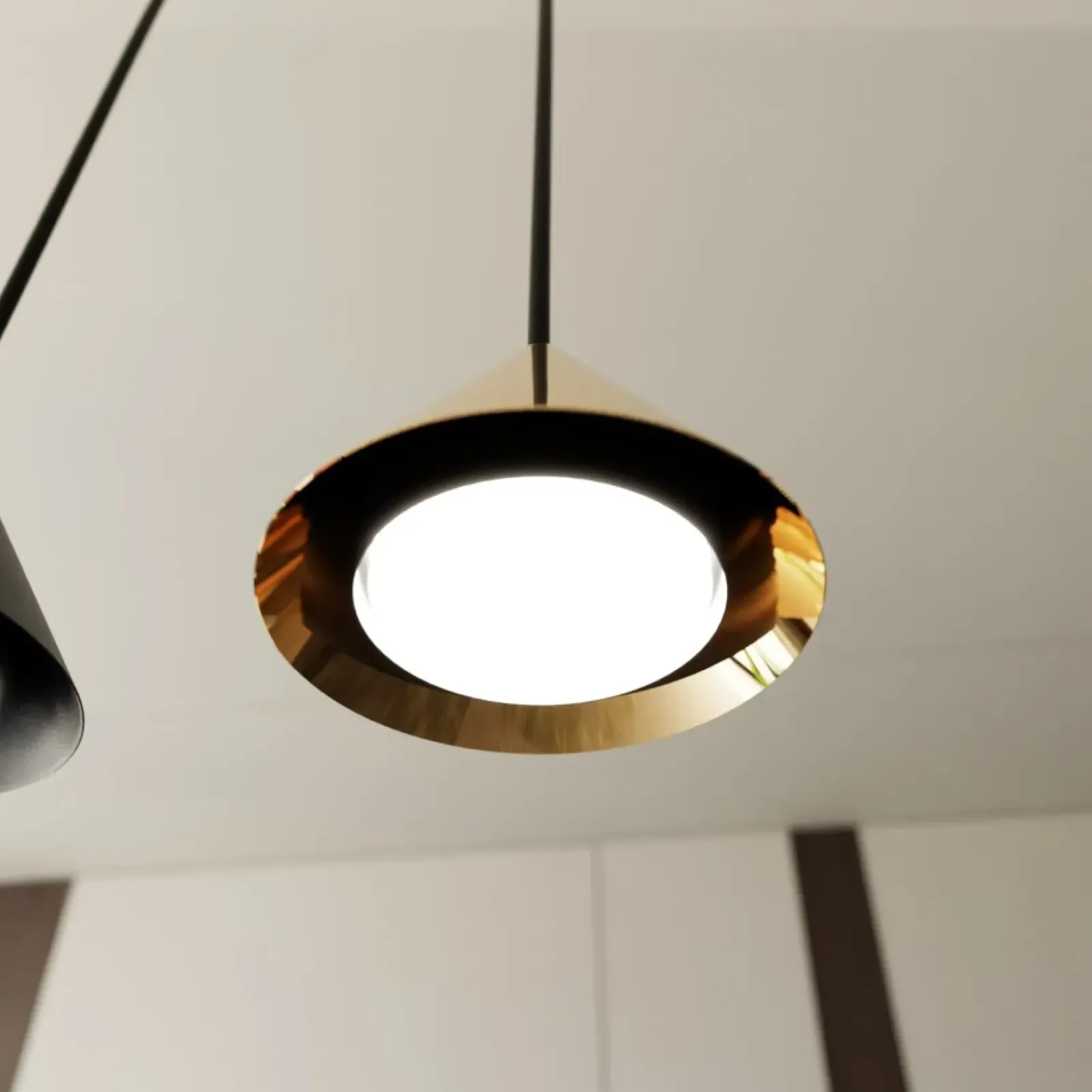 Sklep Kaja Stylowa lampa wisząca ze złotymi stożkami 1329/6 ELIT | Kaja Best Sale