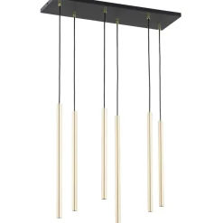 Sklep Kaja Stylowa lampa wisząca ze złotymi tubami 1332/6 SELTER | Kaja Outlet