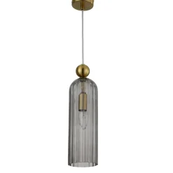 Sklep Kaja Stylowa lampa z dymionym kloszem LP-939/1P SMOKED z serii PIEGA | Kaja Store