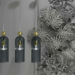 Sklep Kaja Stylowa lampa z dymionym kloszem LP-939/1P SMOKED z serii PIEGA | Kaja Store