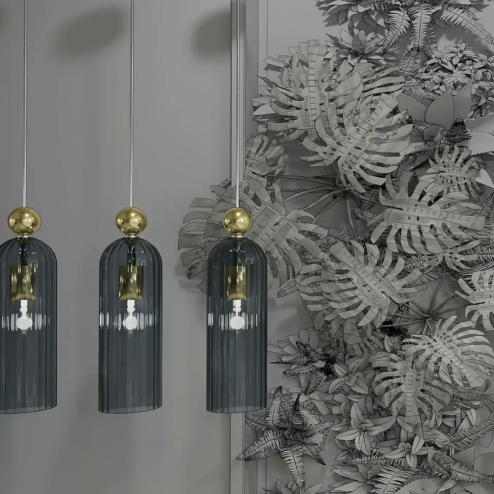 Sklep Kaja Stylowa lampa z dymionym kloszem LP-939/1P SMOKED z serii PIEGA | Kaja Store