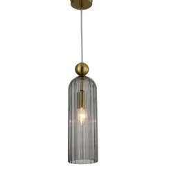 Sklep Kaja Stylowa lampa z dymionym kloszem LP-939/1P SMOKED z serii PIEGA | Kaja Store