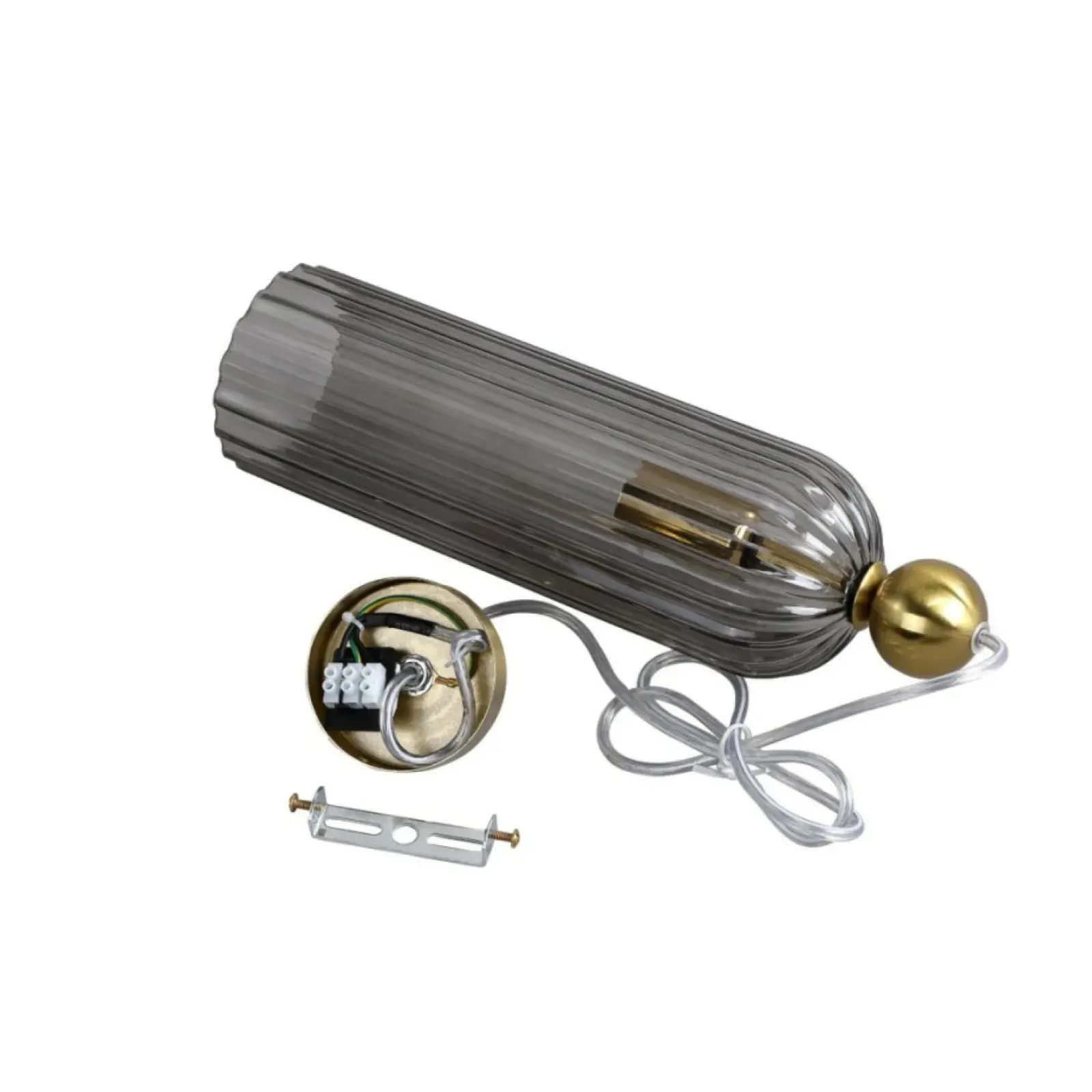 Sklep Kaja Stylowa lampa z dymionym kloszem LP-939/1P SMOKED z serii PIEGA | Kaja Store