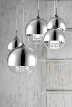 Sklep Kaja Stylowa lampa z okrągłymi kloszami P140-PL-170-5-N FERMI | Kaja nikiel Online