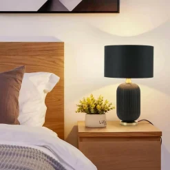 Sklep Kaja Stylowa lampka do eleganckiej sypialni LP-1515/1T BIG z serii TAMIZA* Lampki Stołowe Z Abażurem|Nowoczesne Lampki Stołowe