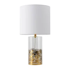 Sklep Kaja Stylowa lampka do eleganckiego salonu LP-818/1T WH z serii SUNFLOWER* Lampki Stołowe Z Abażurem|Nowoczesne Lampki Stołowe