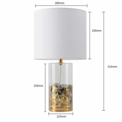 Sklep Kaja Stylowa lampka do eleganckiego salonu LP-818/1T WH z serii SUNFLOWER* Lampki Stołowe Z Abażurem|Nowoczesne Lampki Stołowe