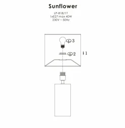Sklep Kaja Stylowa lampka do eleganckiego salonu LP-818/1T WH z serii SUNFLOWER* Lampki Stołowe Z Abażurem|Nowoczesne Lampki Stołowe