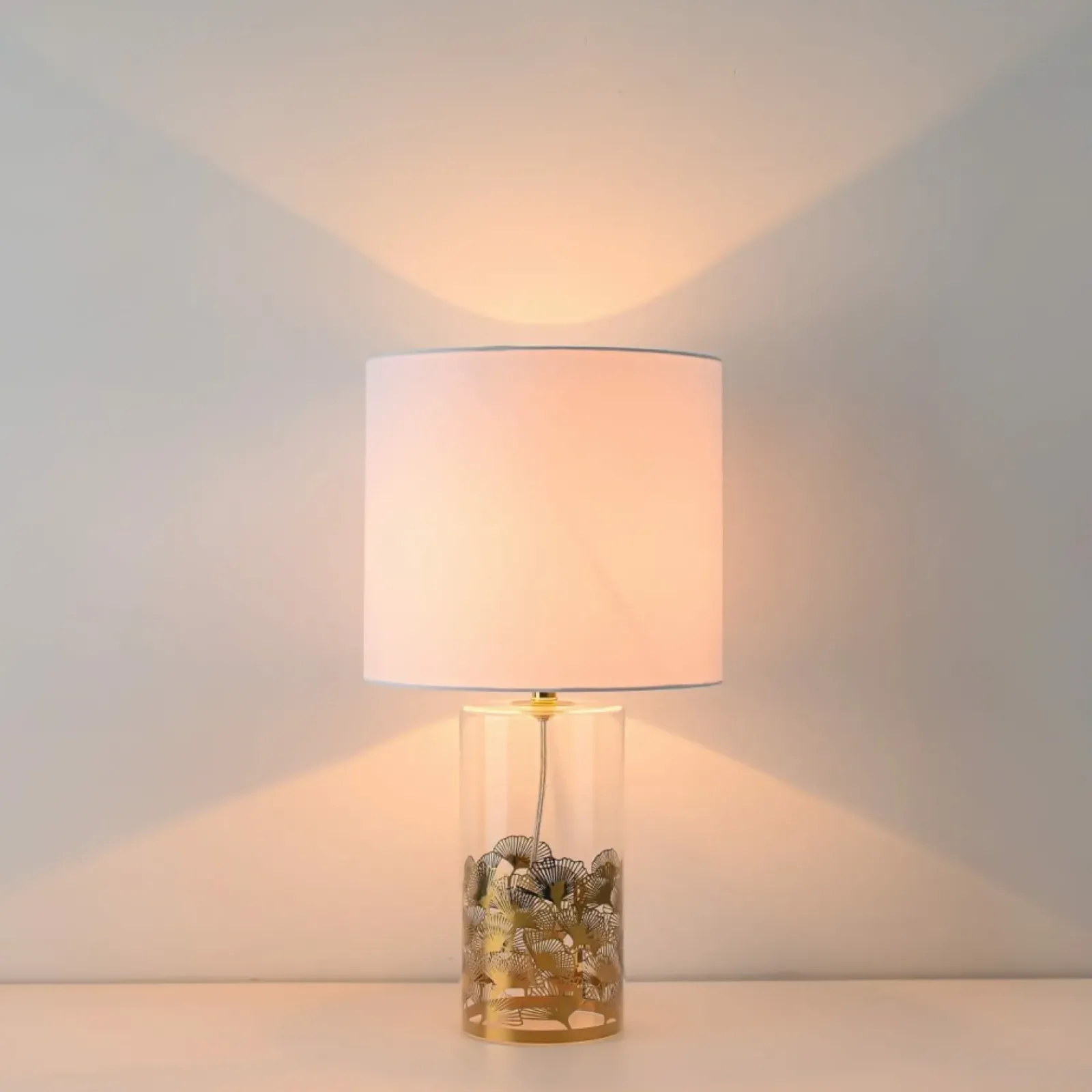 Sklep Kaja Stylowa lampka do eleganckiego salonu LP-818/1T WH z serii SUNFLOWER* Lampki Stołowe Z Abażurem|Nowoczesne Lampki Stołowe