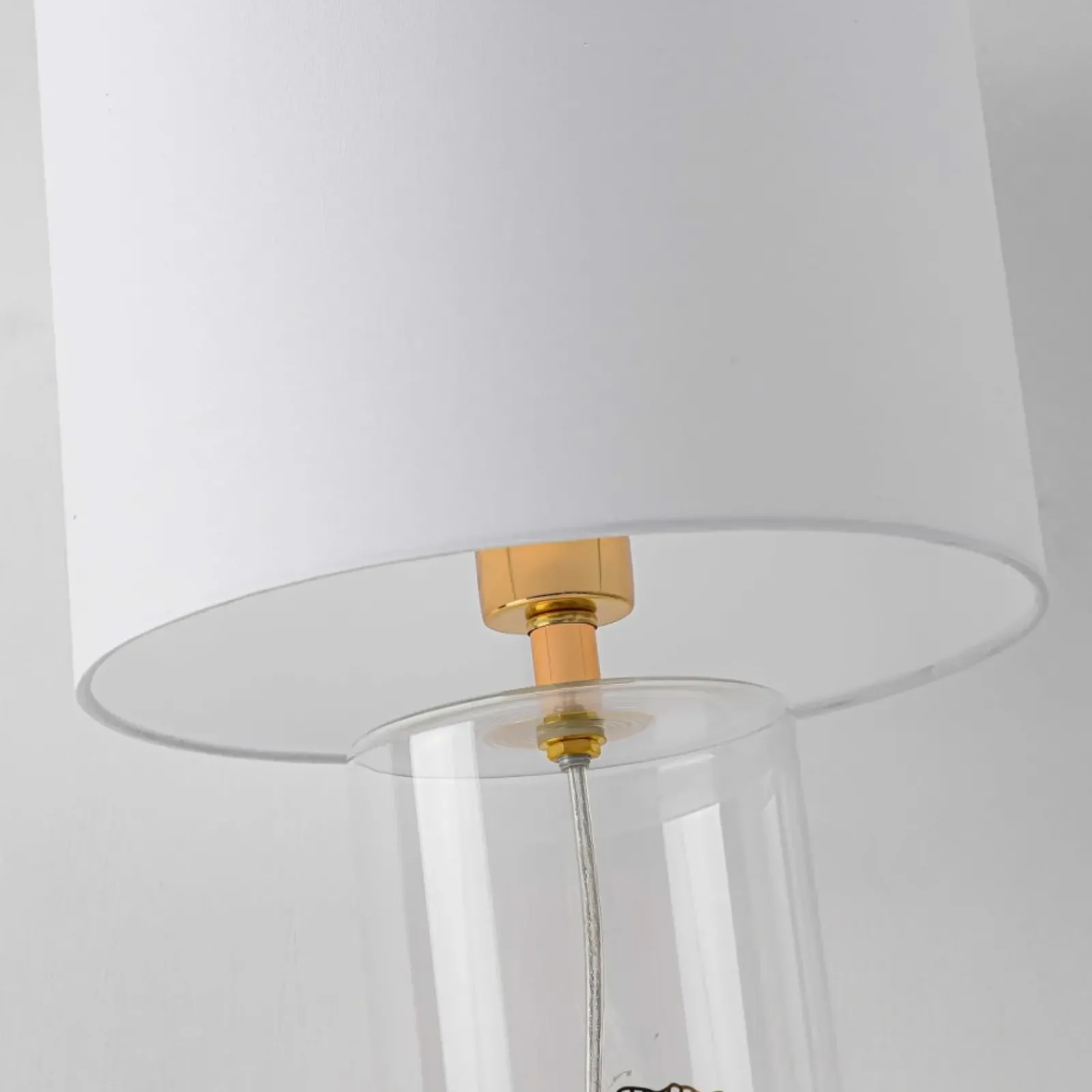 Sklep Kaja Stylowa lampka do eleganckiego salonu LP-818/1T WH z serii SUNFLOWER* Lampki Stołowe Z Abażurem|Nowoczesne Lampki Stołowe