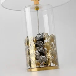 Sklep Kaja Stylowa lampka do eleganckiego salonu LP-818/1T WH z serii SUNFLOWER* Lampki Stołowe Z Abażurem|Nowoczesne Lampki Stołowe
