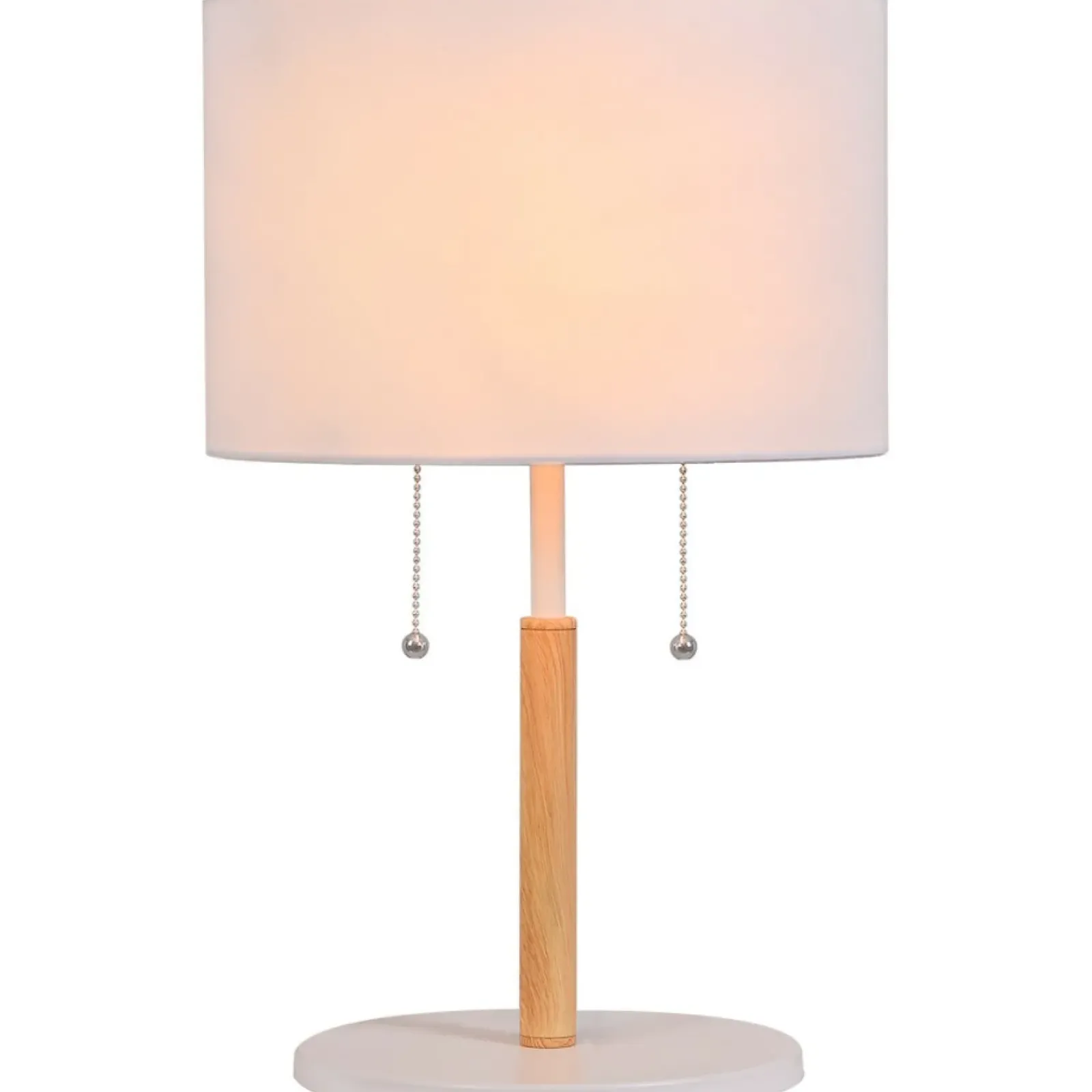 Sklep Kaja Stylowa lampka nocna z abażurem LP-0304/2T WH FOGO | Kaja Oświetlenie* Lampki Stołowe Z Abażurem|Nowoczesne Lampki Stołowe