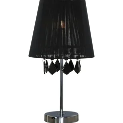 Sklep Kaja Stylowa lampka stołowa glamour LP-5005/1TS CZARNA MONA | Kaja* Tradycyjne Lampki Stołowe