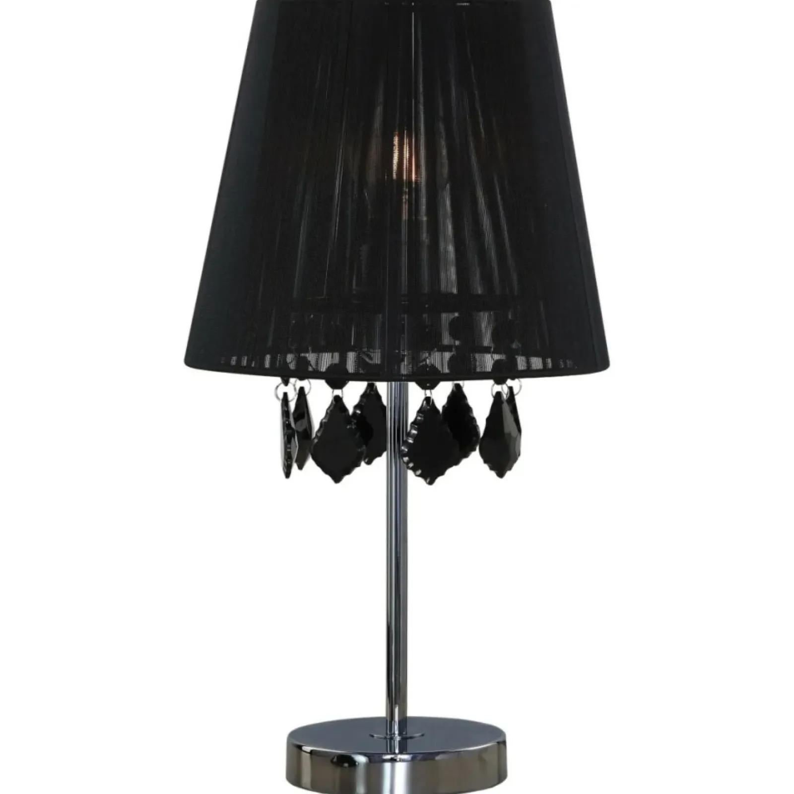Sklep Kaja Stylowa lampka stołowa glamour LP-5005/1TS CZARNA MONA | Kaja* Tradycyjne Lampki Stołowe