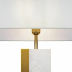 Sklep Kaja Stylowa lampka stołowa z podstawą z alabastru Z031TL-01BS BIANCO* Lampki Stołowe Z Abażurem|Nowoczesne Lampki Stołowe